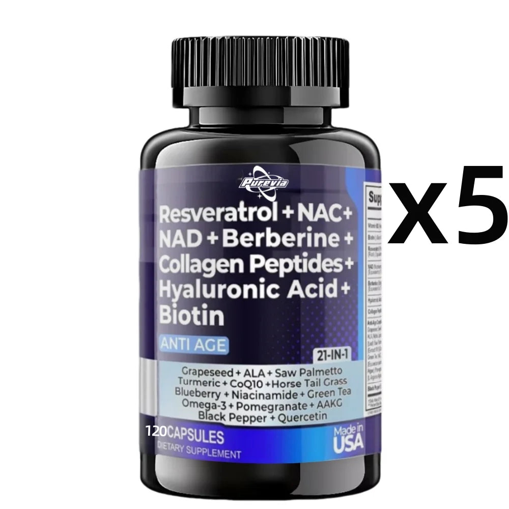 20-in-1 Collagen, NAD+ & Resveratrol Complex Capsules