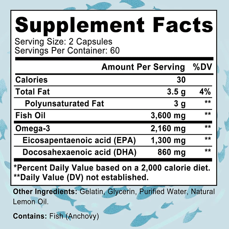 Omega-3 Fish Oil Capsules with EPA & DHA