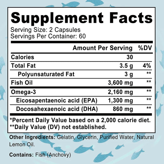 Omega-3 Fish Oil Capsules with EPA & DHA