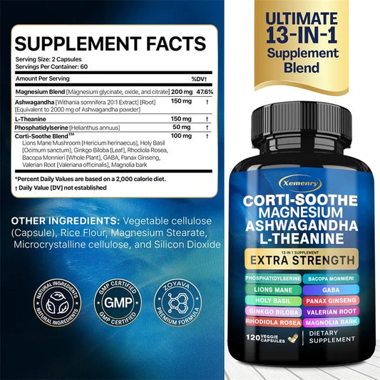 Corti-Soothe Magnesium, Ashwagandha & L-Theanine Capsules