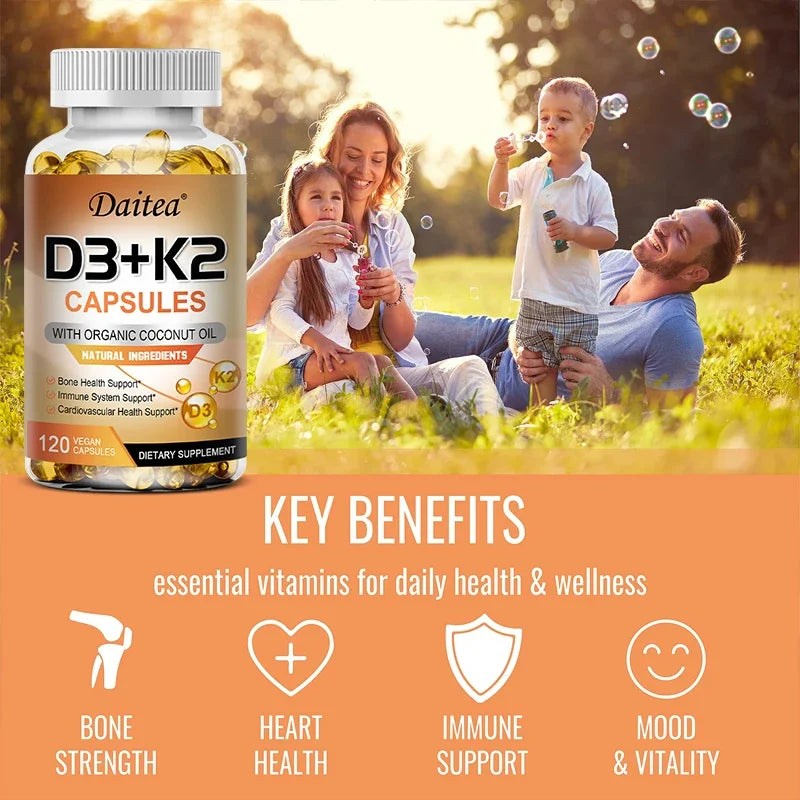 Vitamin D3 + K2 MK-7 Capsules