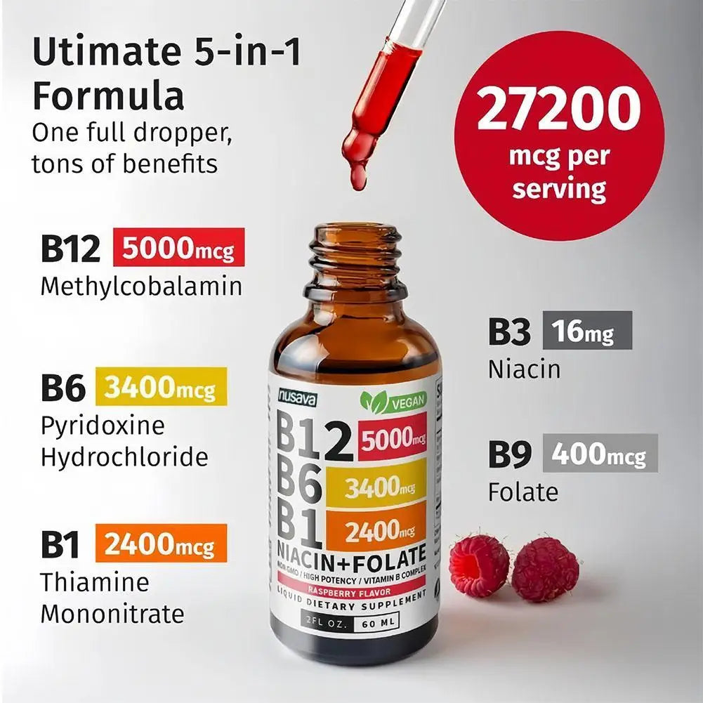 Vitamin B-Complex Liquid Drops – B1, B6 & B12