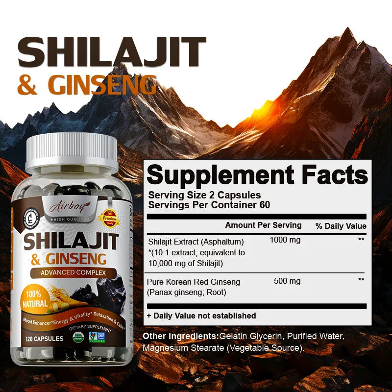 Shilajit & Korean Red Ginseng Capsules