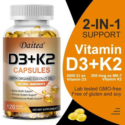 Vitamin D3 + K2 MK-7 Capsules
