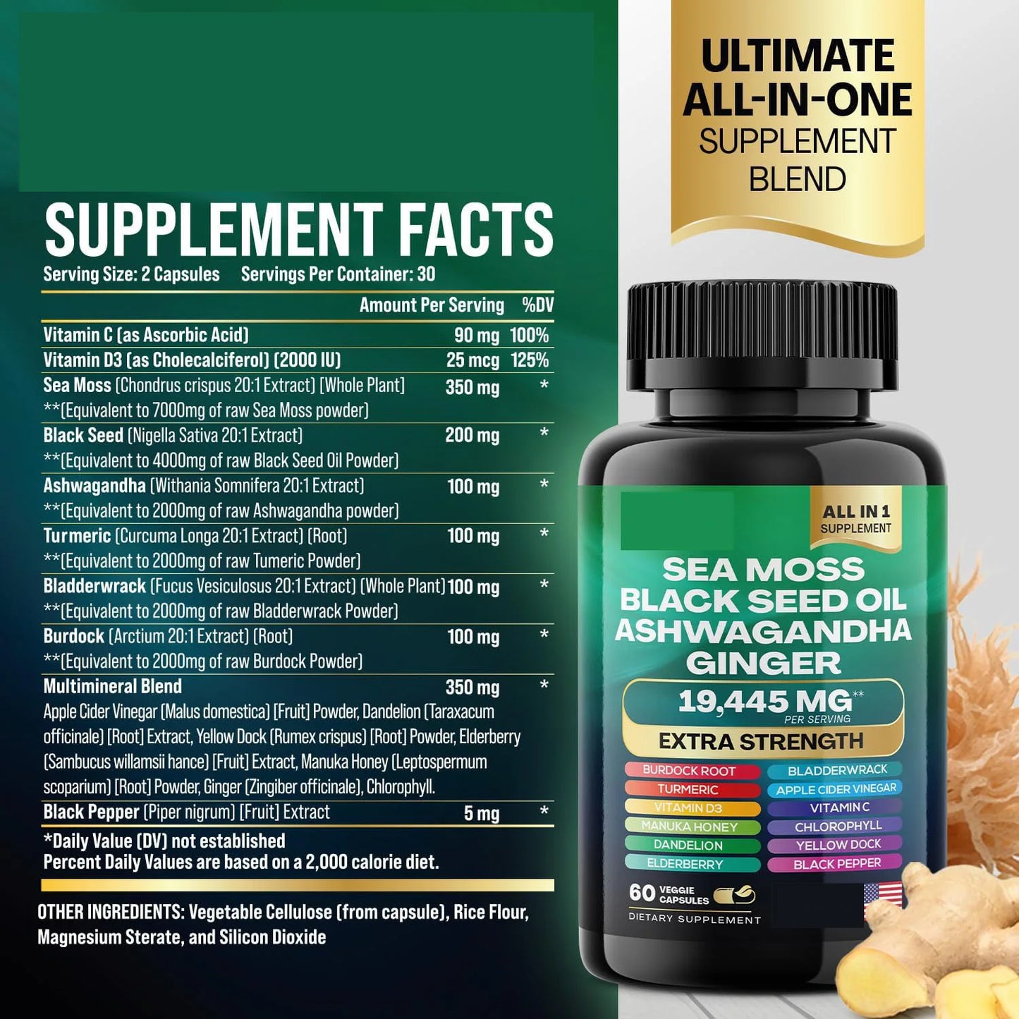 Shilajit, Sea Moss & Ginseng Capsules