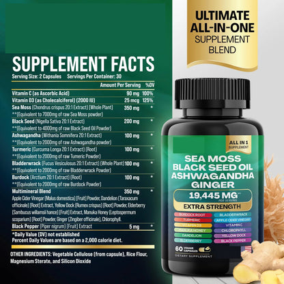 bb’s essentials 1 Bottle 1 bb's essentials Shilajit Supplements Shilajit, Sea Moss & Ginseng Capsules
