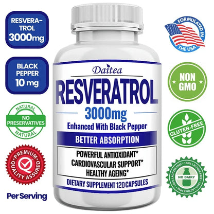 bb’s essentials 60 count-1 bottle bb's essentials Resveratrol Supplements Trans-Resveratrol Complex Capsules