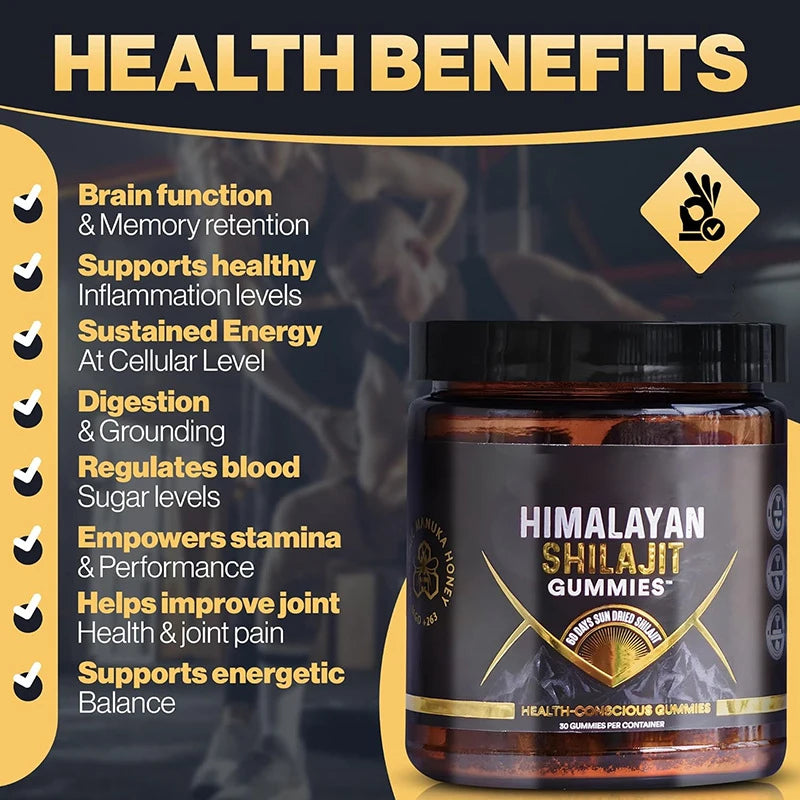 Shilajit Gummies with Sea Moss & Ashwagandha