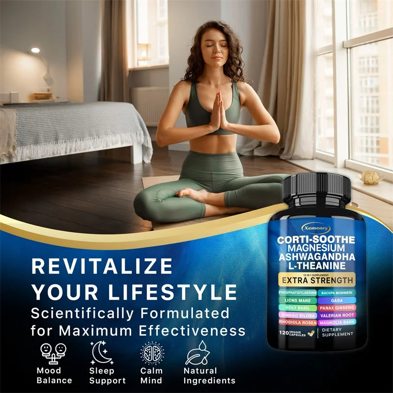 Corti-Soothe Magnesium, Ashwagandha & L-Theanine Capsules
