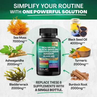 bb’s essentials 1 Bottle bb's essentials Shilajit Supplements Shilajit, Sea Moss & Ginseng Capsules