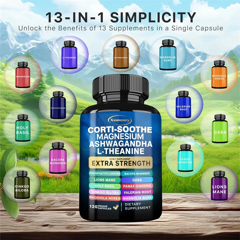 Corti-Soothe Magnesium, Ashwagandha & L-Theanine Capsules