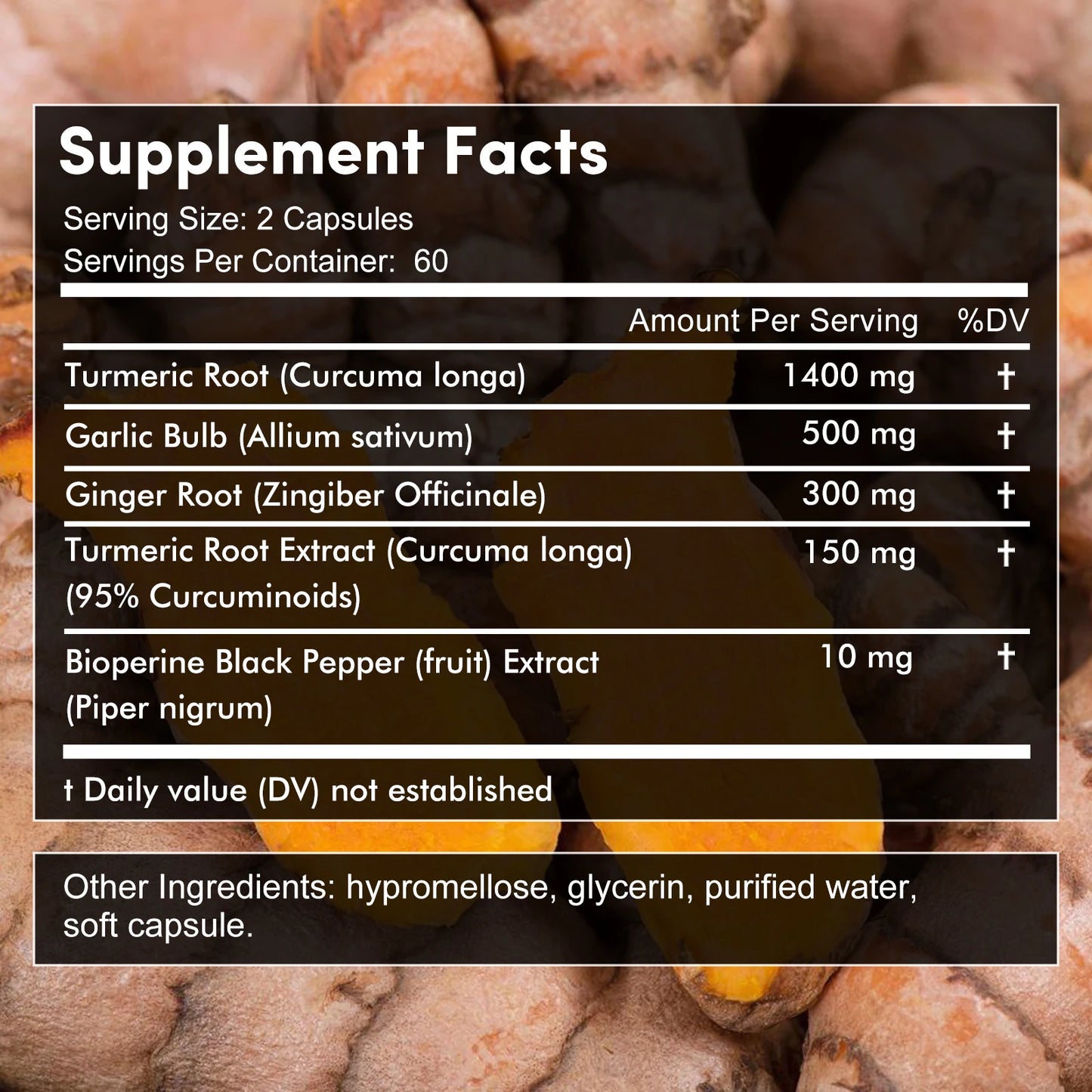 Turmeric, Ginger, Garlic & Black Pepper Capsules