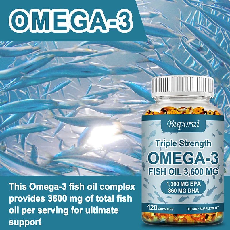 Omega-3 Fish Oil Capsules with EPA & DHA