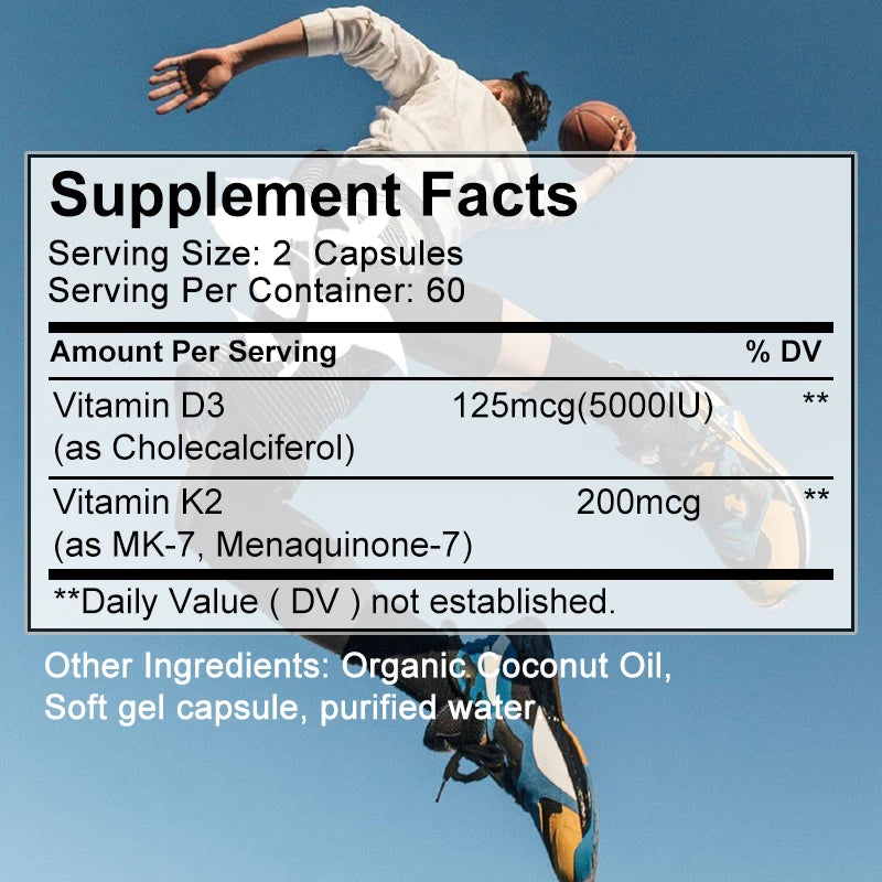 Vitamin D3 + K2 MK-7 Capsules