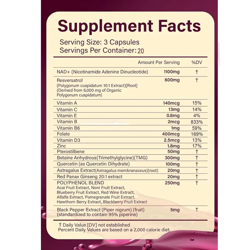 Liposomal NAD+ Complex Capsules