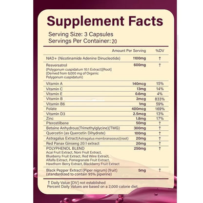 bb’s essentials 1bottle bb's essentials NAD+ Supplements Liposomal NAD+ Complex Capsules