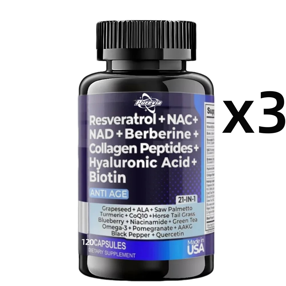 20-in-1 Collagen, NAD+ & Resveratrol Complex Capsules