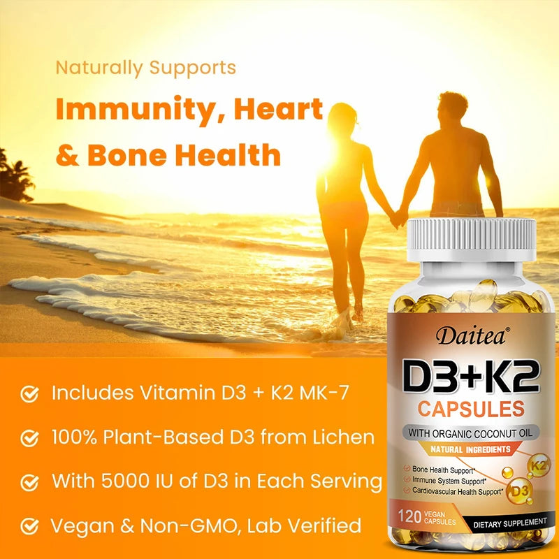 Vitamin D3 + K2 MK-7 Capsules