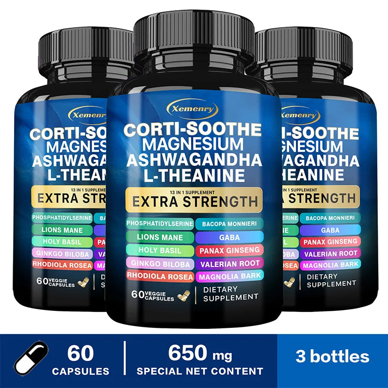 Corti-Soothe Magnesium, Ashwagandha & L-Theanine Capsules