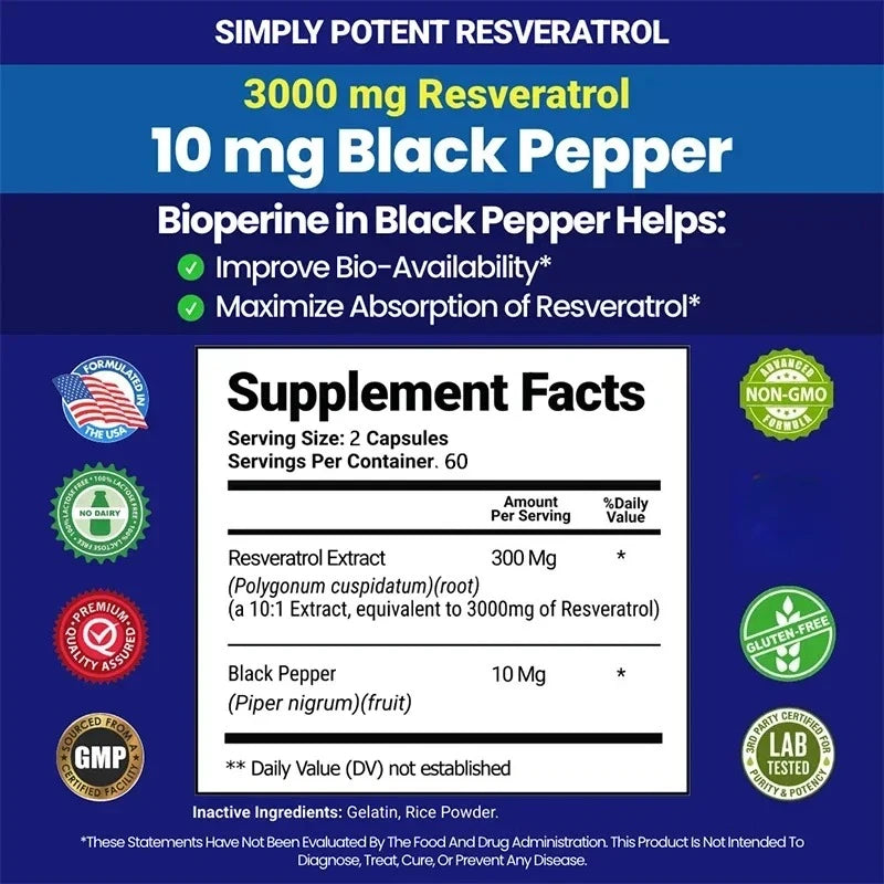 Trans-Resveratrol Complex Capsules