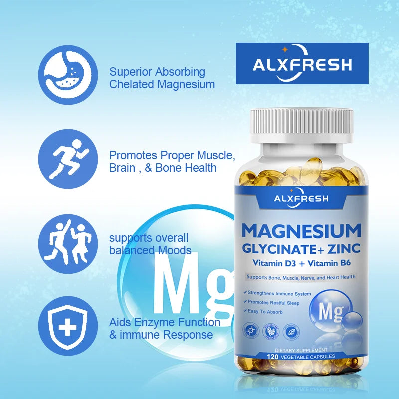 Magnesium Glycinate Complex with Zinc, D3 & B6