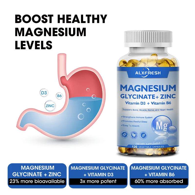 Magnesium Glycinate Complex with Zinc, D3 & B6