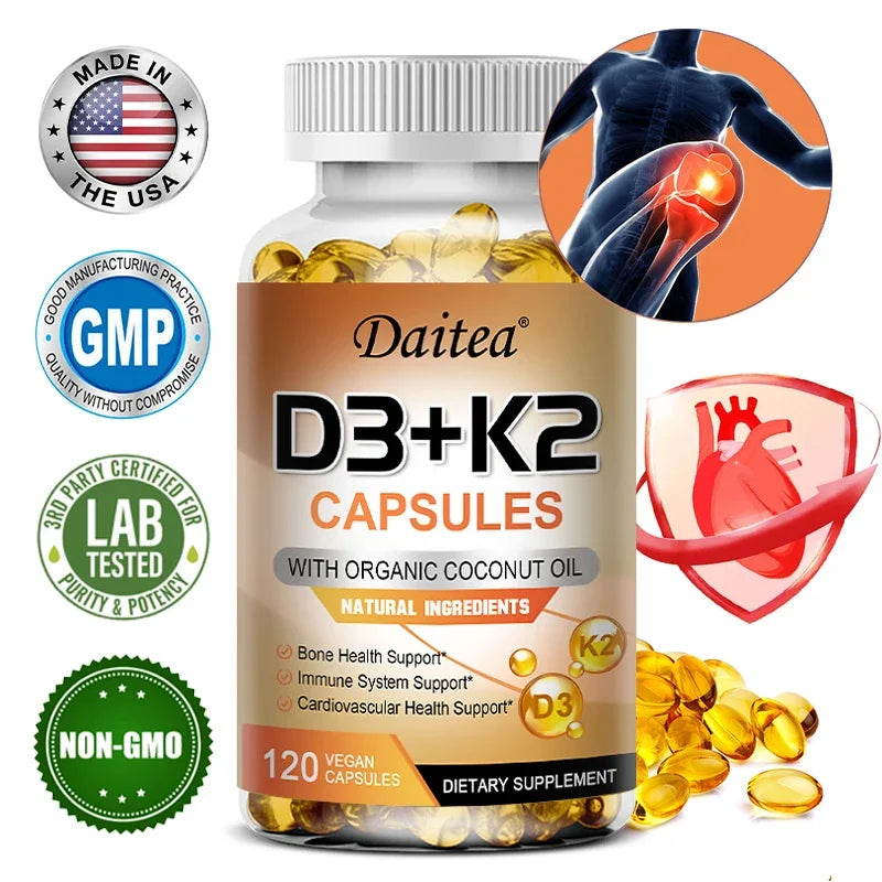Vitamin D3 + K2 MK-7 Capsules