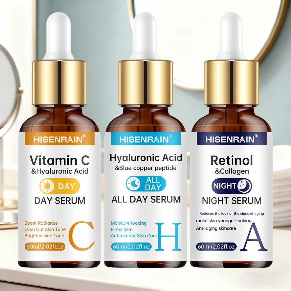 Vitamin C Retinol Hyaluronic Acid Face Serum Set