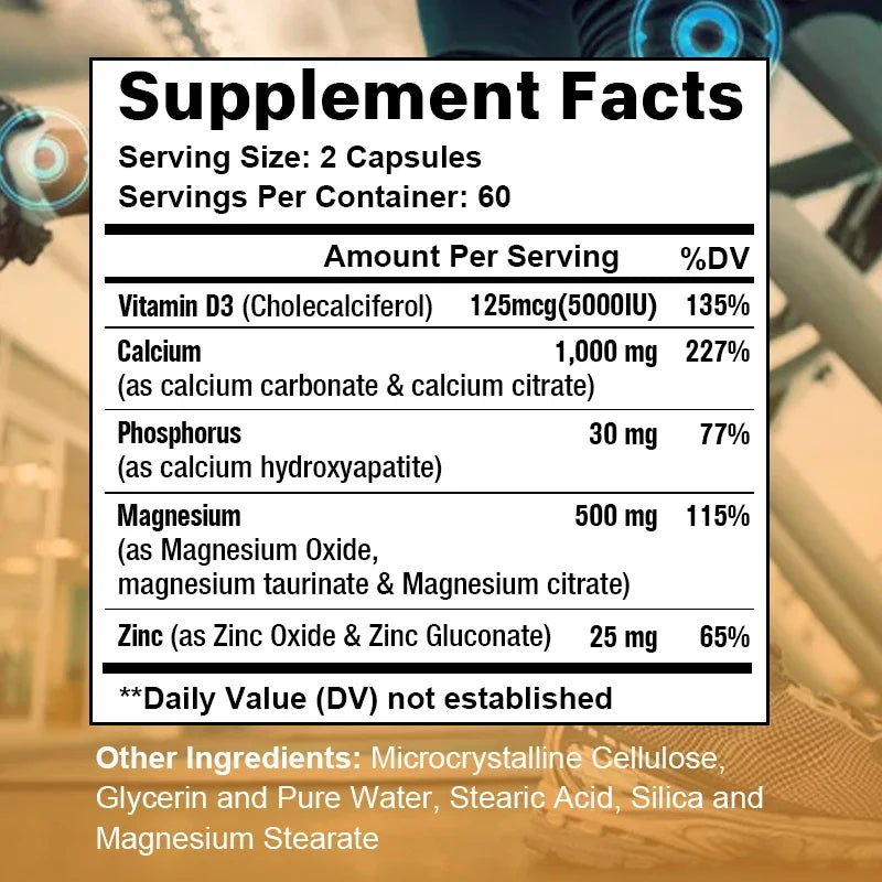 Calcium, Magnesium, Zinc & Vitamin D3 Capsules