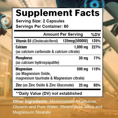 bb’s essentials 120 count-1bottle bb's essentials Mineral & Vitamin Supplements Calcium, Magnesium, Zinc & Vitamin D3 Capsules