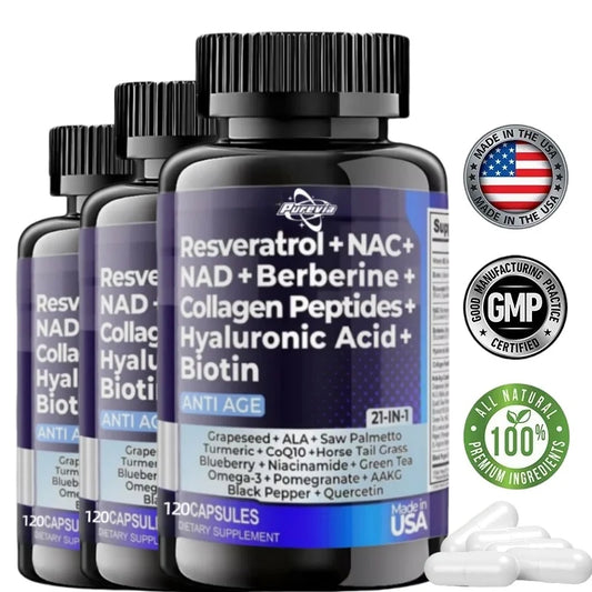 20-in-1 Collagen, NAD+ & Resveratrol Complex Capsules