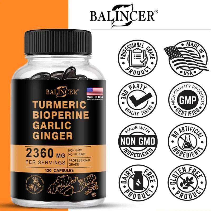 Turmeric, Ginger, Garlic & Black Pepper Capsules
