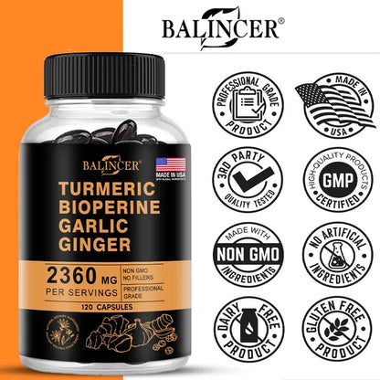 bb’s essentials 30 count-1 bottle bb's essentials Herbal Supplements Turmeric, Ginger, Garlic & Black Pepper Capsules