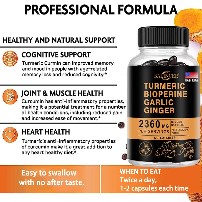 Turmeric, Ginger, Garlic & Black Pepper Capsules