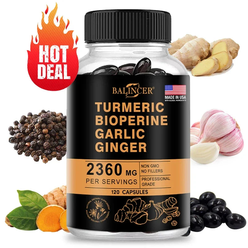 Turmeric, Ginger, Garlic & Black Pepper Capsules