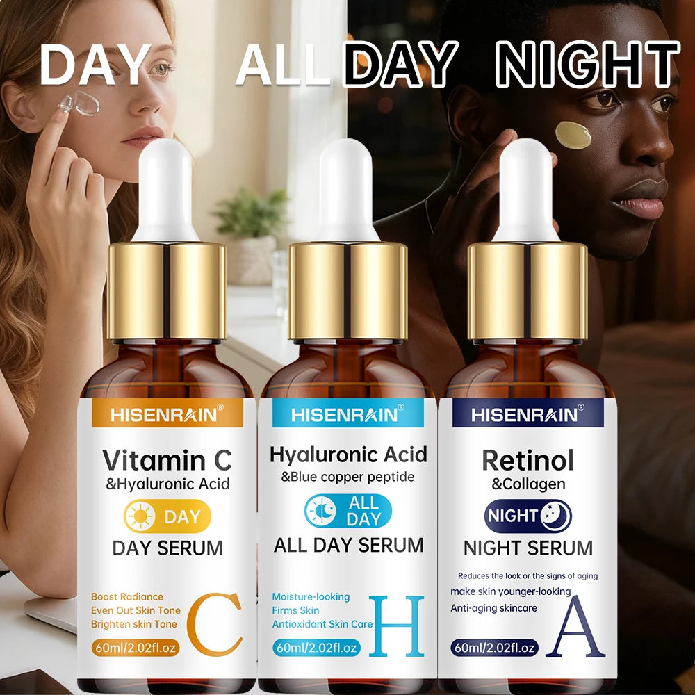 Vitamin C Retinol Hyaluronic Acid Face Serum Set