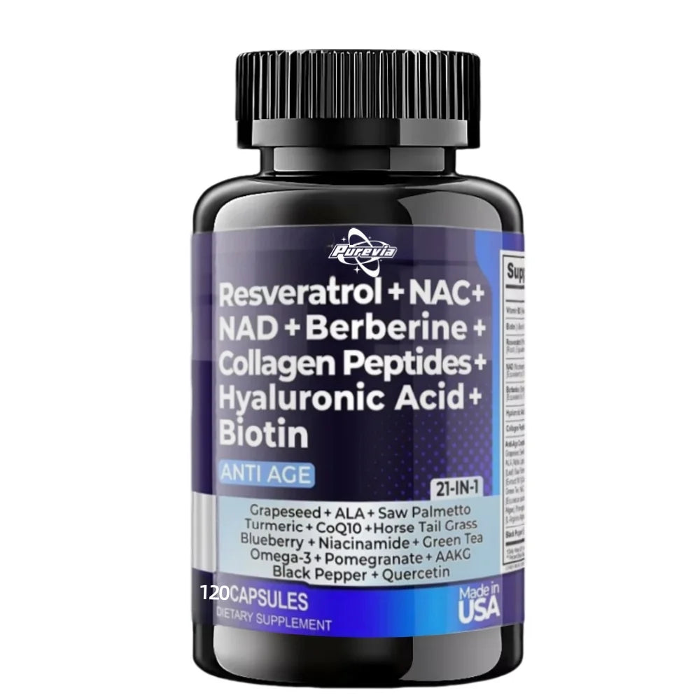 20-in-1 Collagen, NAD+ & Resveratrol Complex Capsules