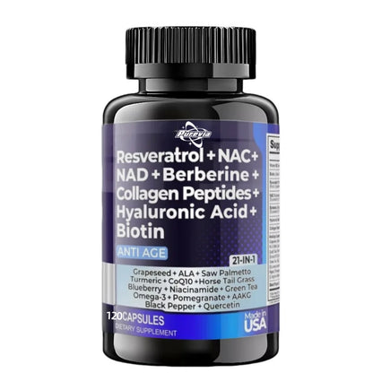bb’s essentials 1 Bottle (120 pills) bb's essentials Beauty Supplements 20-in-1 Collagen, NAD+ & Resveratrol Complex Capsules