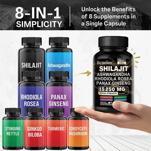 Shilajit 8-in-1 Botanical Blend Capsules