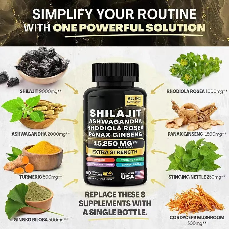 Shilajit, Sea Moss & Ginseng Capsules