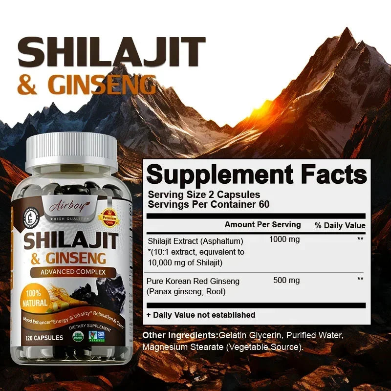 Shilajit & Korean Red Ginseng Capsules