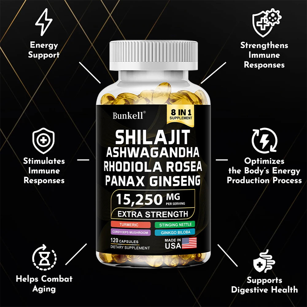Shilajit Botanical Blend Capsules with Ginseng & Turmeric