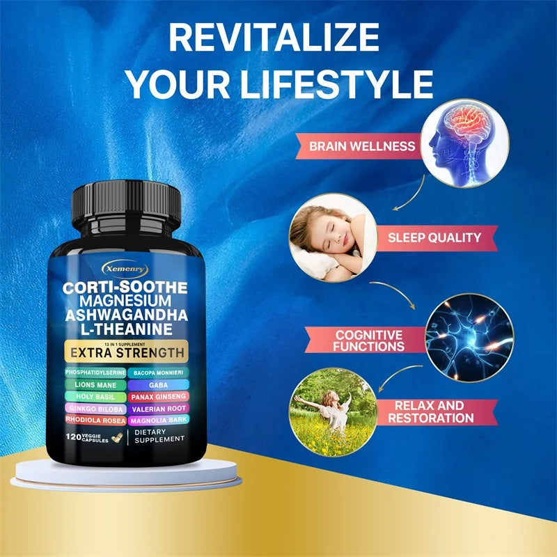 Corti-Soothe Magnesium, Ashwagandha & L-Theanine Capsules