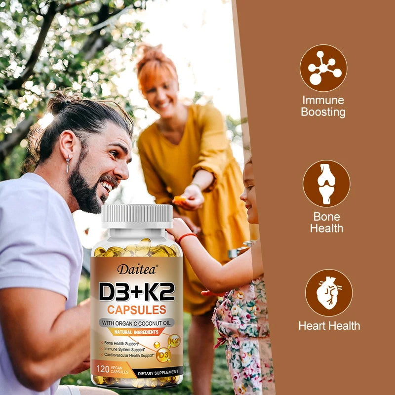 Vitamin D3 + K2 MK-7 Capsules