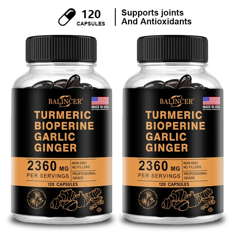 Turmeric, Ginger, Garlic & Black Pepper Capsules