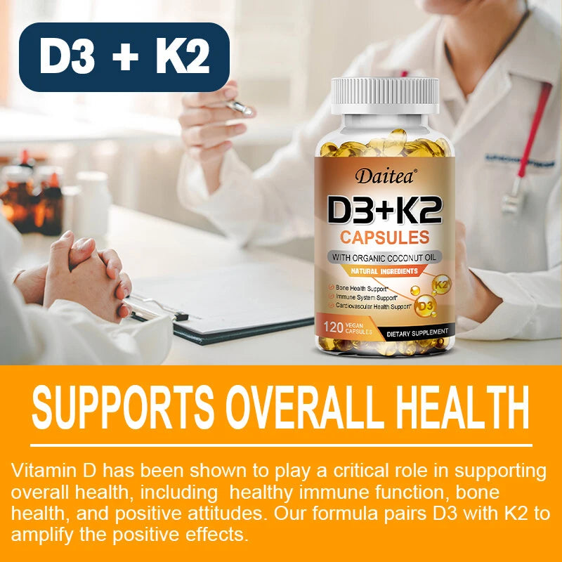 Vitamin D3 + K2 MK-7 Capsules