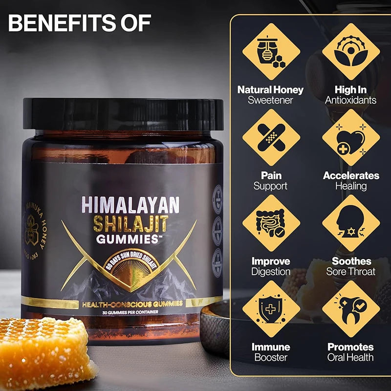 Shilajit Gummies with Sea Moss & Ashwagandha
