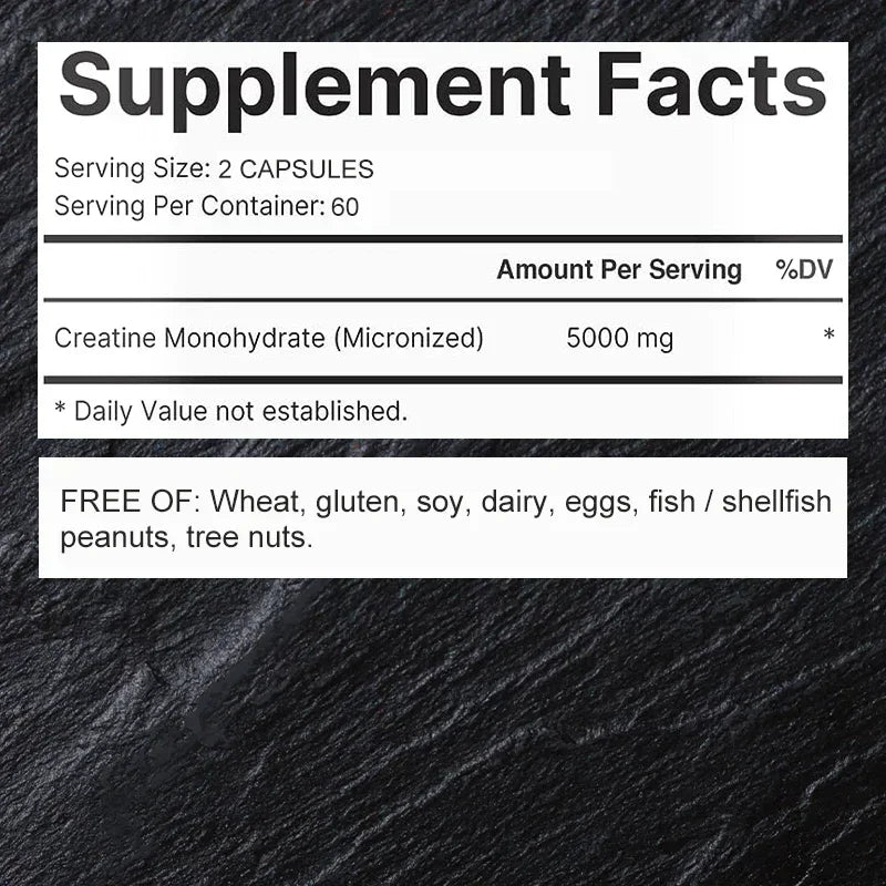 Creatine Monohydrate Capsules – Daily Training Format