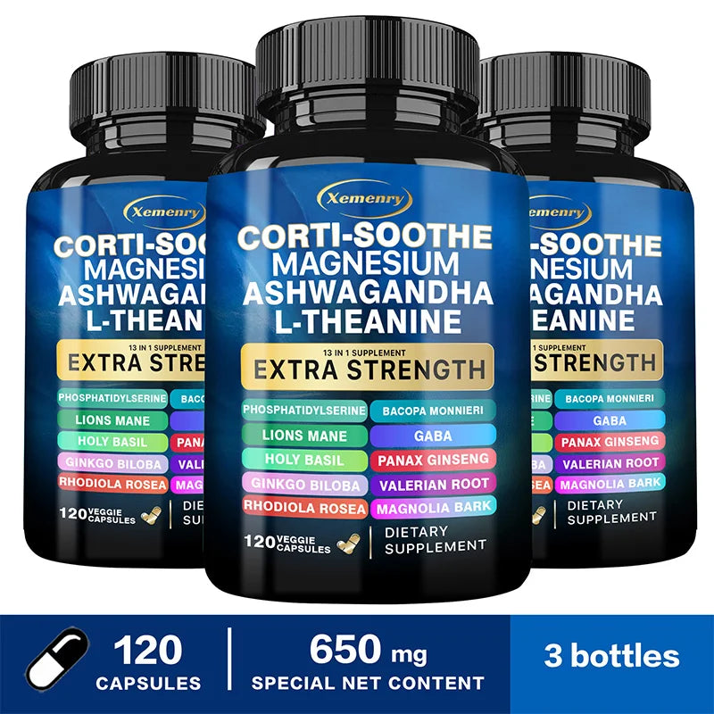 Corti-Soothe Magnesium, Ashwagandha & L-Theanine Capsules