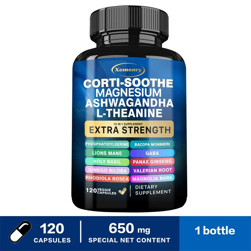Corti-Soothe Magnesium, Ashwagandha & L-Theanine Capsules